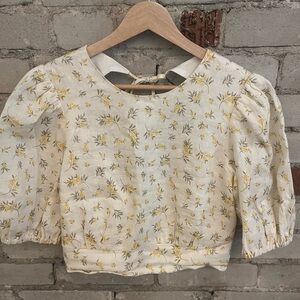 Floral Puff Sleeve Blouse size 4